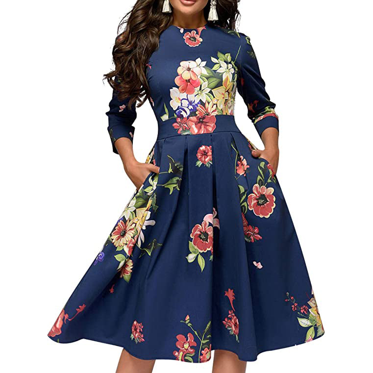 Women's Floral Vintage Dress